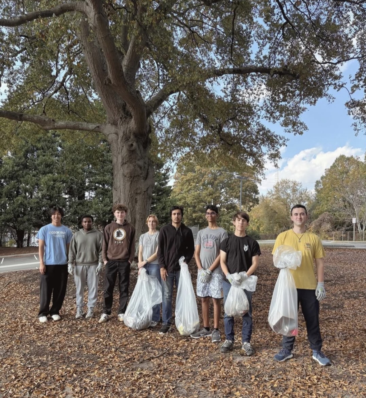 Volunteer cleanup on Centennial Campus